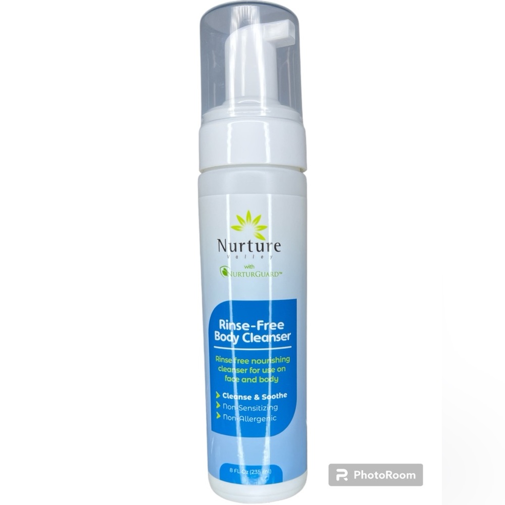 Nurture Rinse Free Waterless Foaming Cleanser | Women, Camping, Elderly